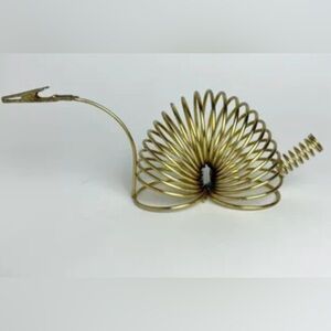 Vintage 70's MCM Spiral Desk Organizer Midcentury Memo Holder Loch Ness Slinky